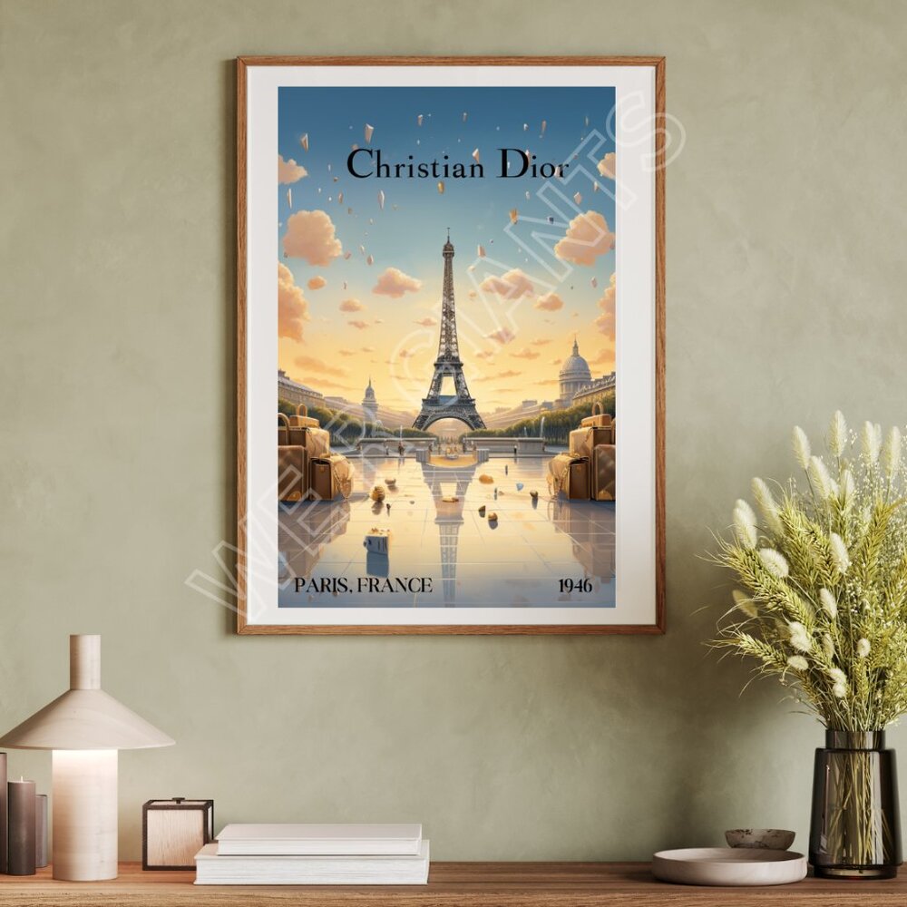Christian Dior Paris 11x17 Art Print- Luxury Art Print, Paris, France, Dior